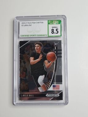 LaMelo Ball ~ 2020 - 21 Panini ~ Prizm Draft Picks ~ Rookie ~ CSG 8.5 Graded